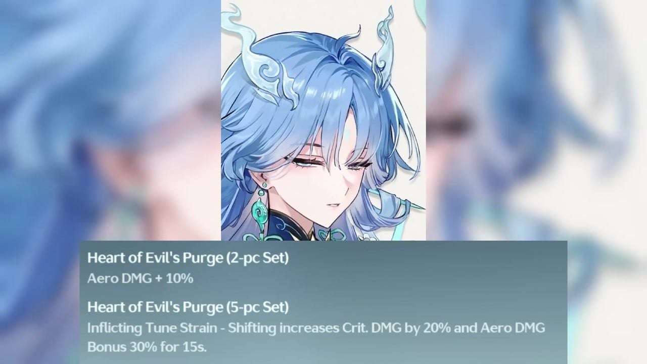 Bonificaciones del conjunto de ecos Corazón de la Purga del Mal para Qingxiao