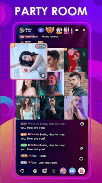 Capture d'écran du spam d'événements Poppo Live avec 1k entrées et remboursements