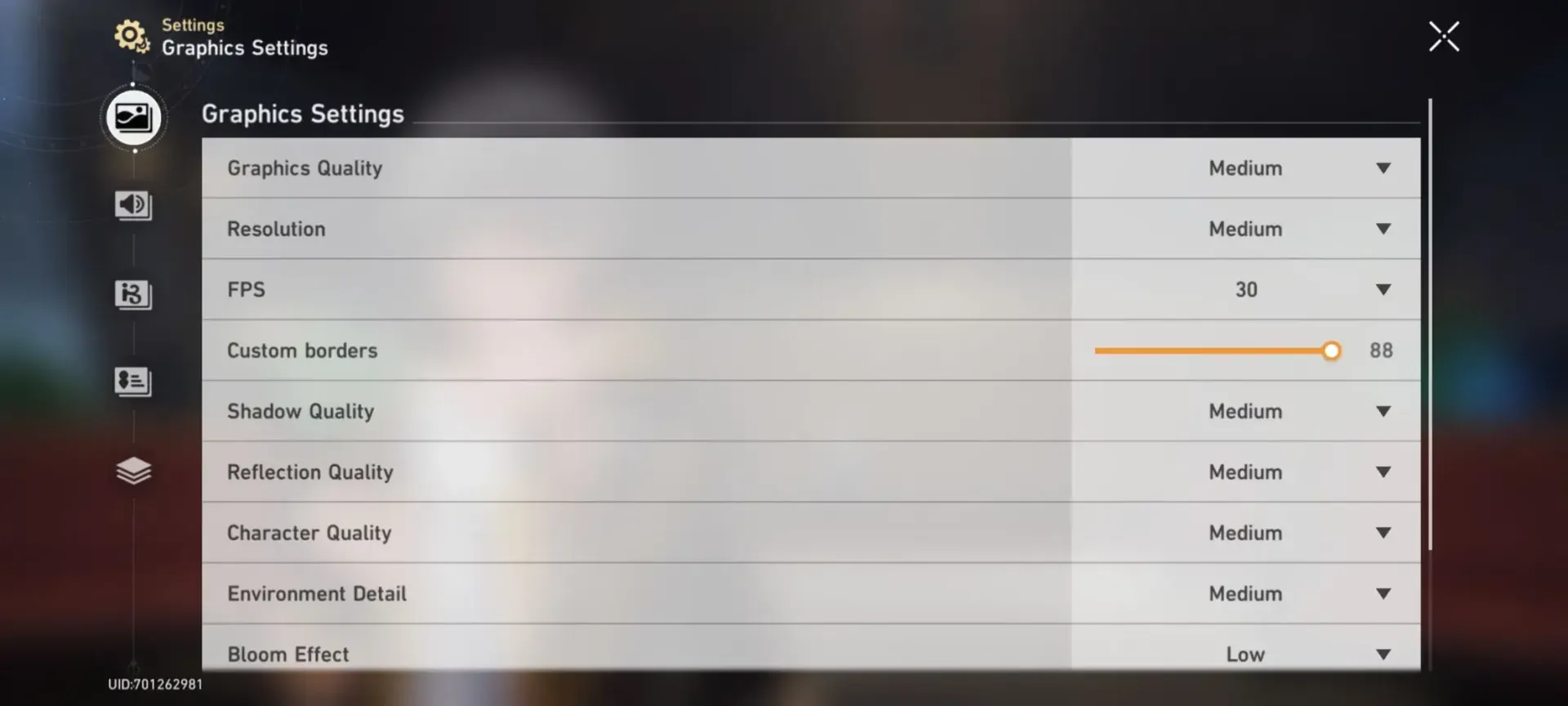Honkai Star Rail in-game settings menu showing path to Account and User Center options