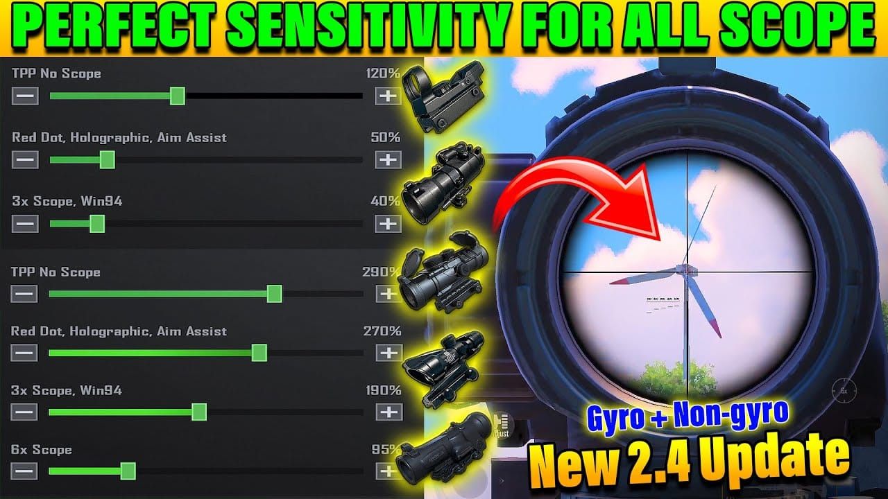 PUBG Mobile M416 weapon with 3x and 4x scope sensitivity demonstration