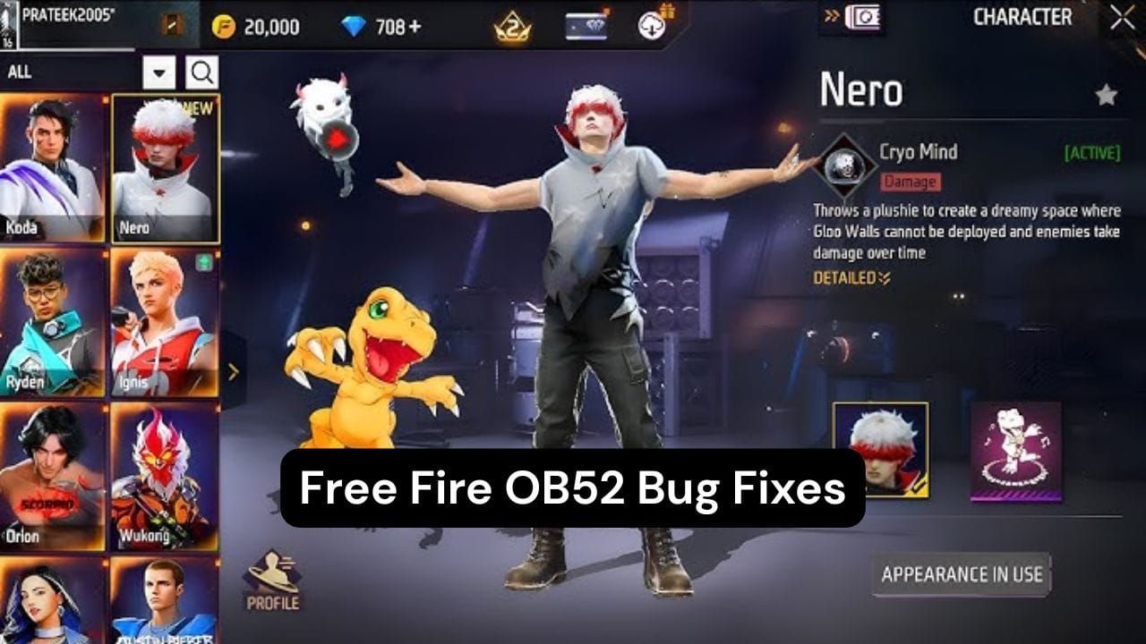 Livelli di priorità per il risparmio di diamanti di Free Fire OB52 per JJK e armi