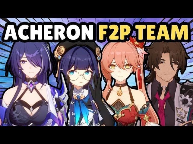 Komposisi tim Acheron ramah F2P dengan Pela, Guinaifen, dan Gallagher