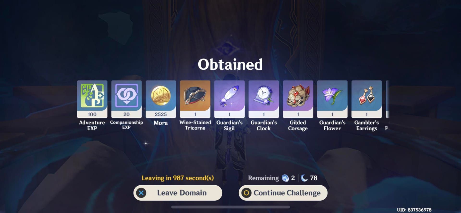 Genshin Impact inventory interface showing Condensed Resin crafting with Original Resin, Crystal Core, and Mora