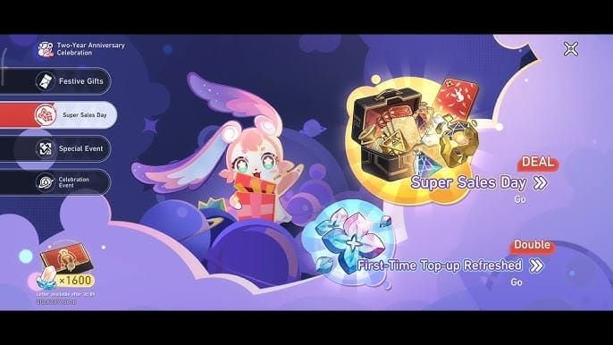 《崩壞：星穹鐵道》慶典贈禮登入活動畫面，顯示每日星軌專用票獎勵