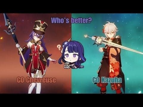 Carta perbandingan kerosakan Overload Mavuika Chevreuse C6 vs Kazuha Genshin Impact