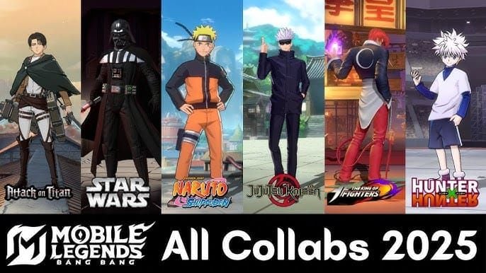 Mobile Legends major collaboration events timeline showing previous partnerships