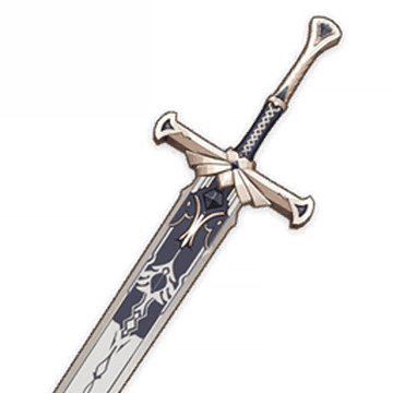Favonius Greatsword weapon from Genshin Impact with stats display