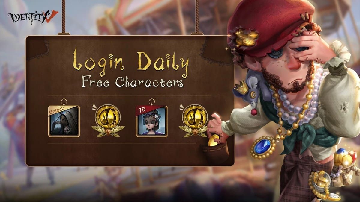 केज ऑफ येस्टरईयर इवेंट में आइडेंटिटी V दैनिक कार्यों का स्क्रीनशॉट जिसमें रैंक किए गए मैच और लॉगिन पुरस्कार शामिल हैं