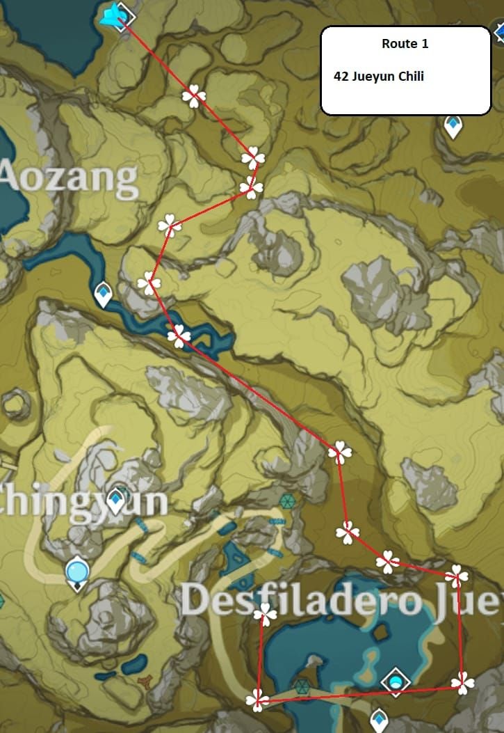 Guide to optimal collection route for Auspicious Treasure Trees in Genshin Impact Liyue Harbor
