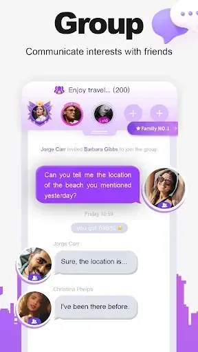 Interfața de chat Chamet cu exemplu de script de spargere a gheții