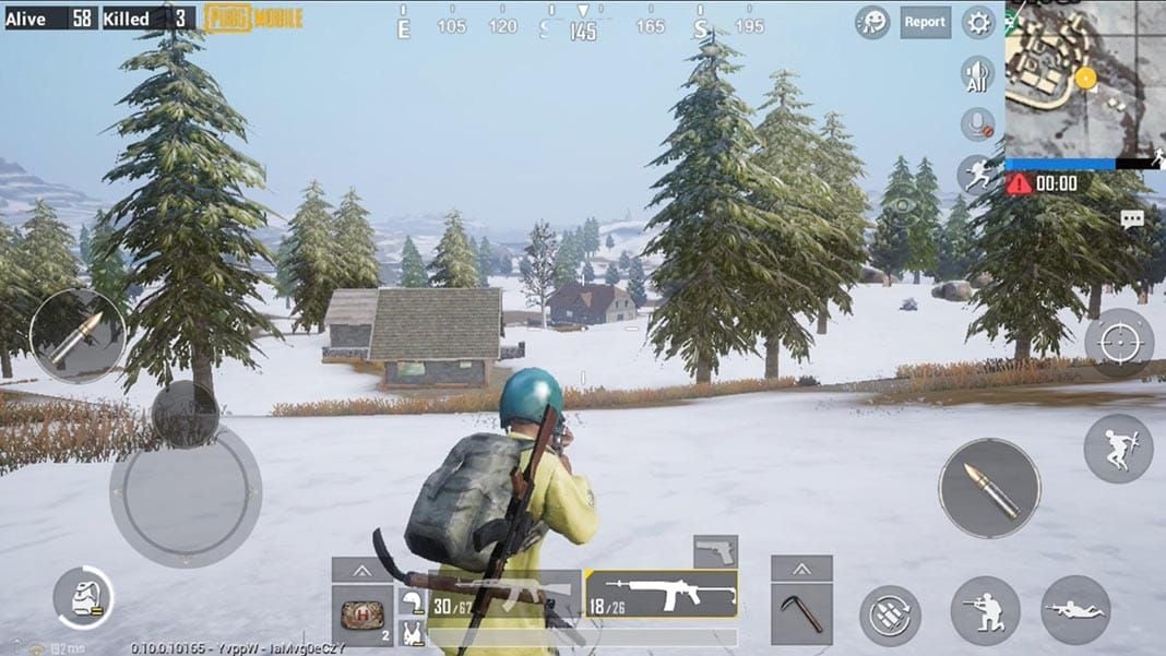 Captură de ecran PUBG Mobile Frosty Funland cu setări optimizate