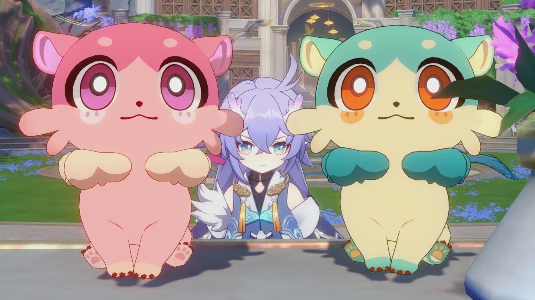 Screenshot di Honkai Star Rail del potenziamento Chimera con Green Pea e Creamy Smoothie