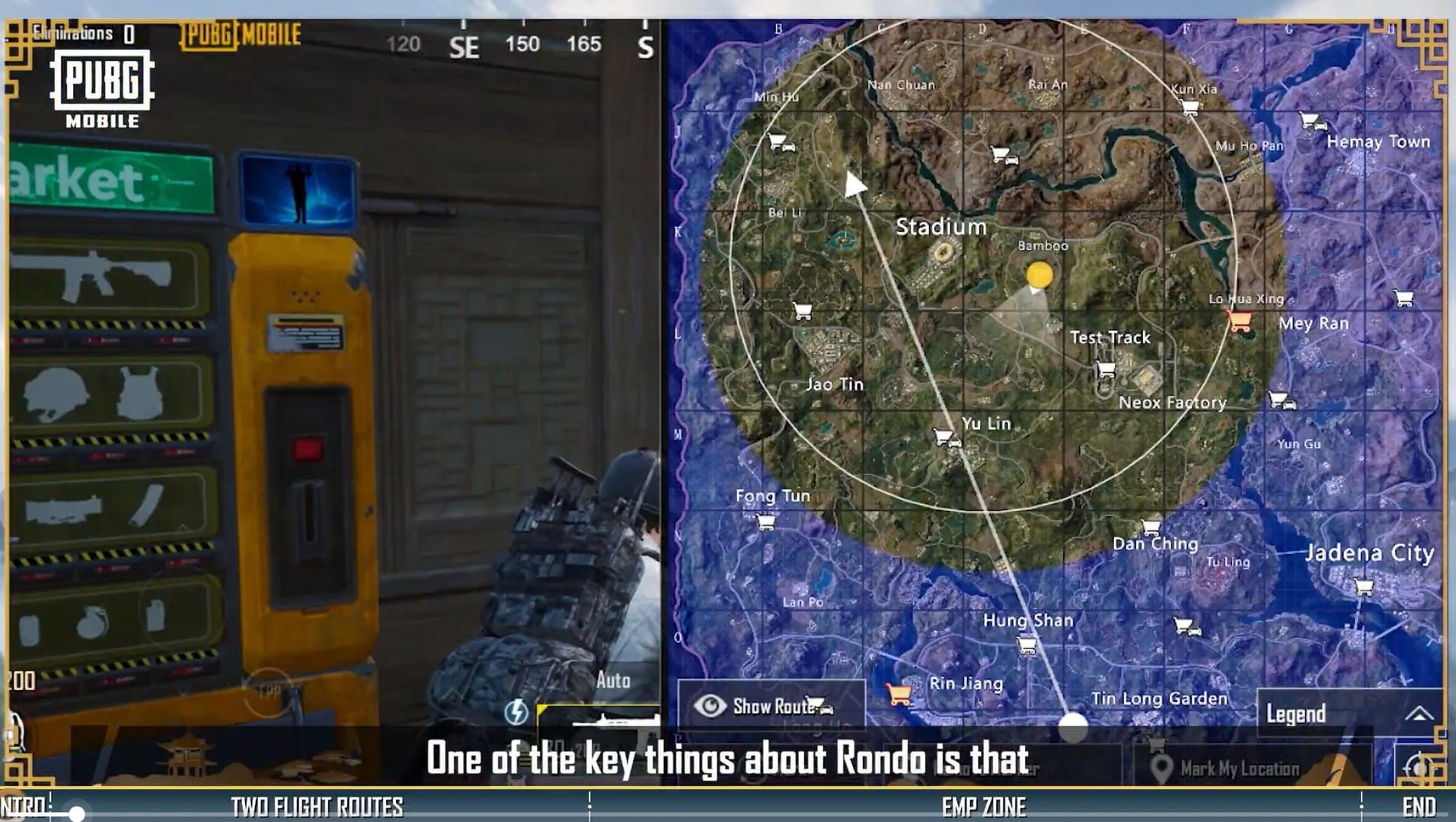 PUBG Mobile Rondo underground tunnel network for safe rotations