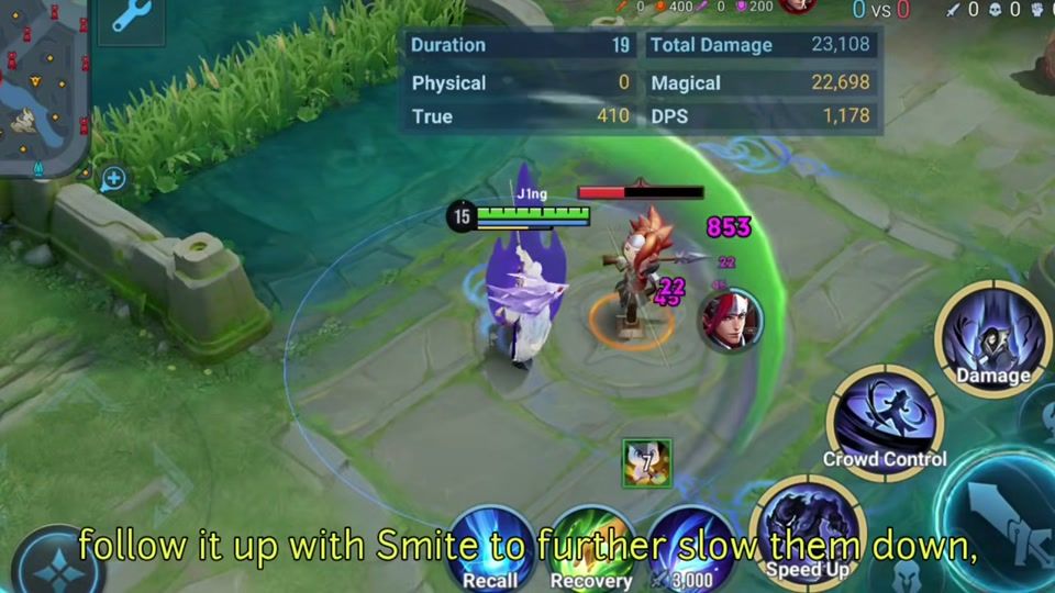 Teste de dano na prática de combos do Sima Yi em Honor of Kings