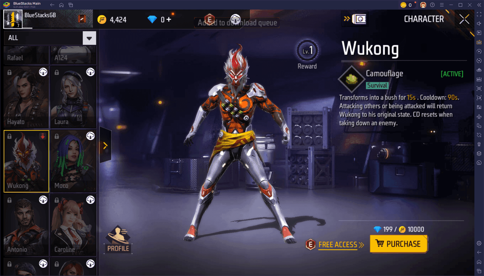 Free Fire player executing smoke grenade and gloo wall combination during end-zone rotation