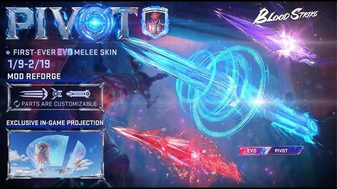 قائمة معدات ETHAN في Blood Strike تعرض سلاح Pivot EVO