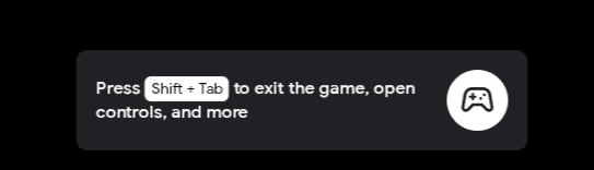 Google Play Games PC Shift plus Tab visual settings menu with resolution and framerate options
