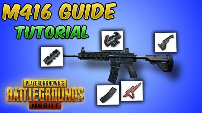 PUBG Mobile M416 weapon with optimal attachment configuration