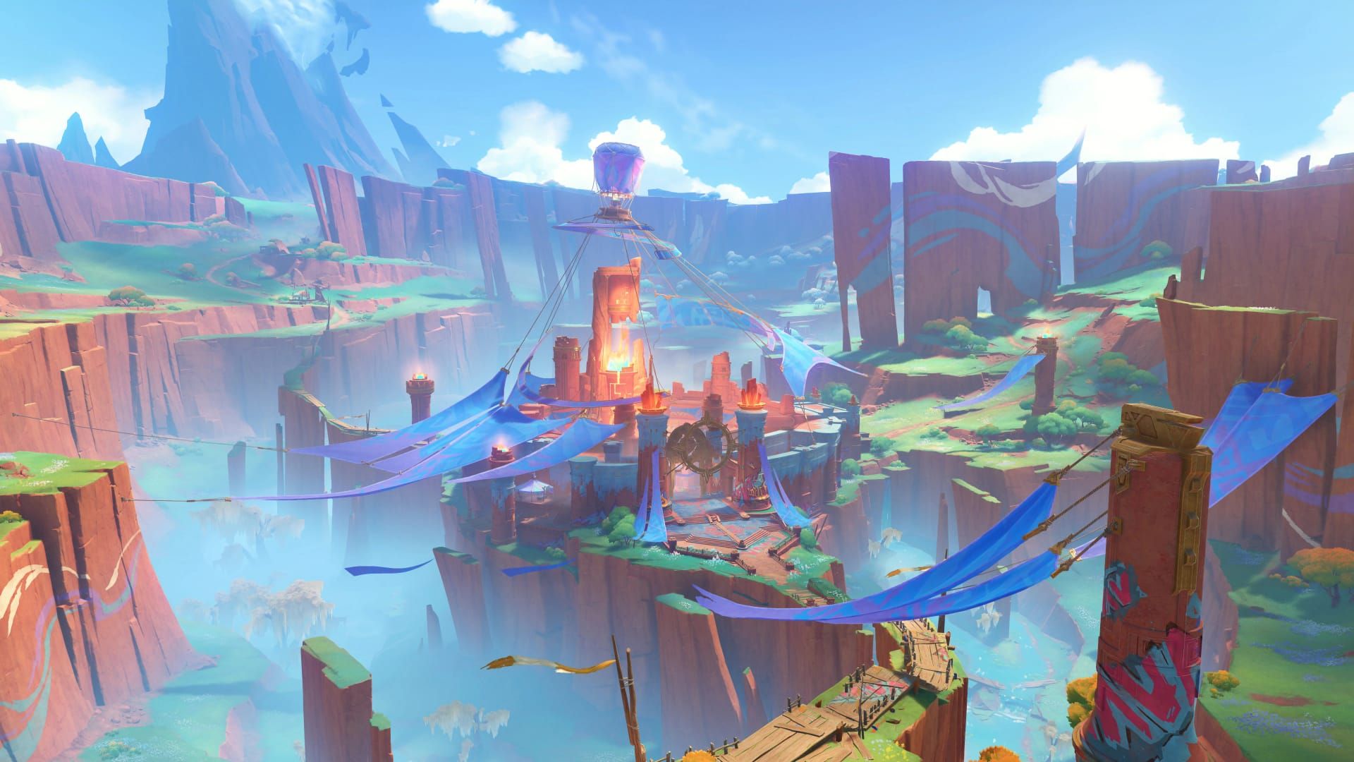 Captura de pantalla de las ubicaciones de Áfidos de Flogisto en el Estadio de la Llama Sagrada de Natlan