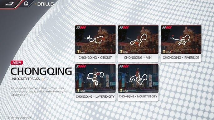 Racing Master SEA Chongqing mountain track map