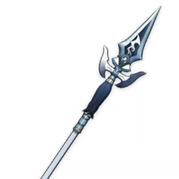 原神黑缨枪3星长柄武器，突出显示生命值副属性