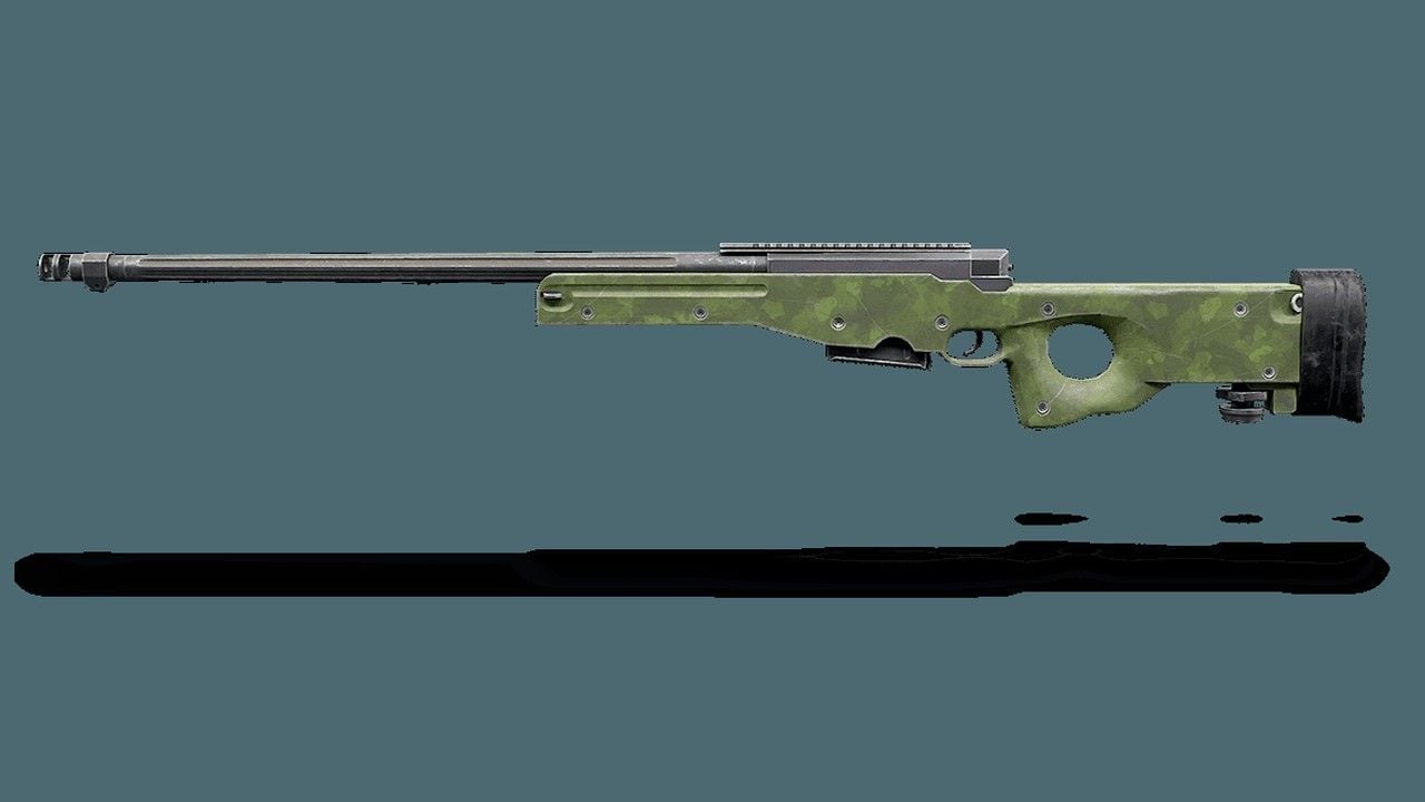 AWM sniper rifle olive stock and fluted barrel