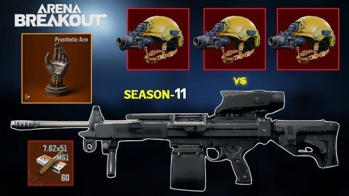 暗区突围S11内格夫-7轻机枪与RPK-16和Evolys对比图，显示精度和机动性差异