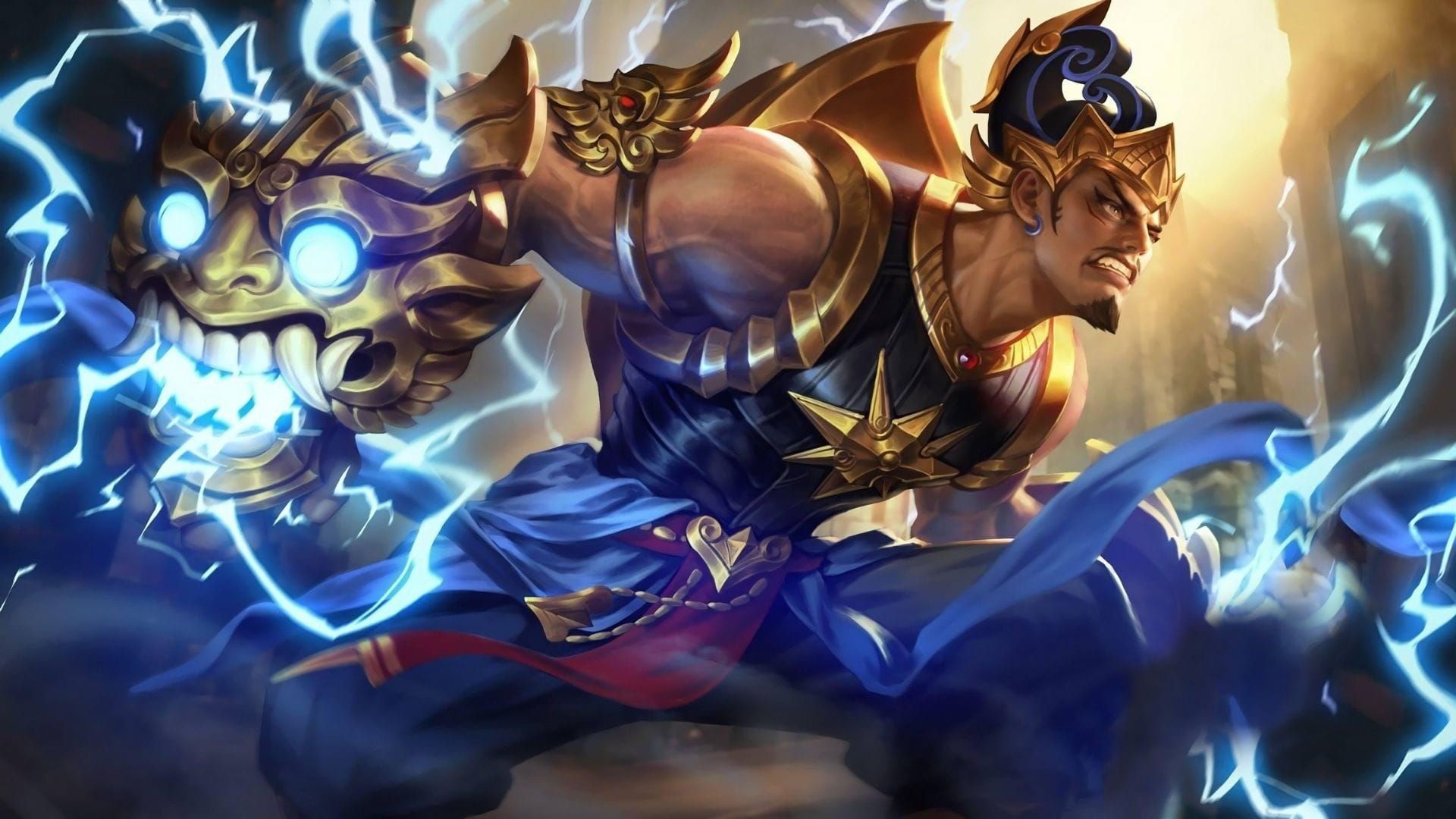 Mobile Legends Bang Bang Gatotkaca hero artwork S-tier tank for Epic tier F2P progression