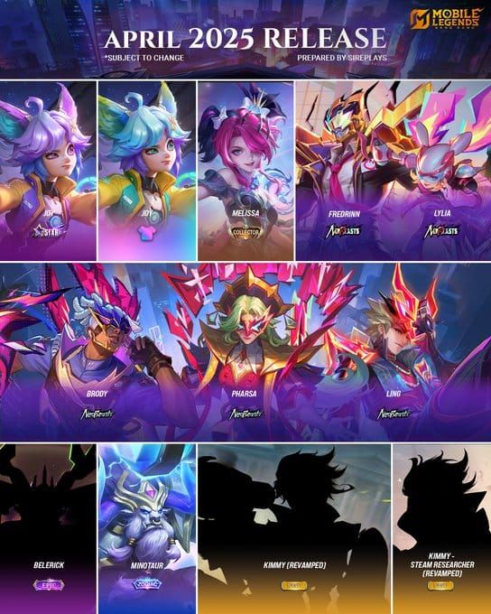 Mobile Legends Bang Bang events calendar showing multiple diamond-earning events and their schedules