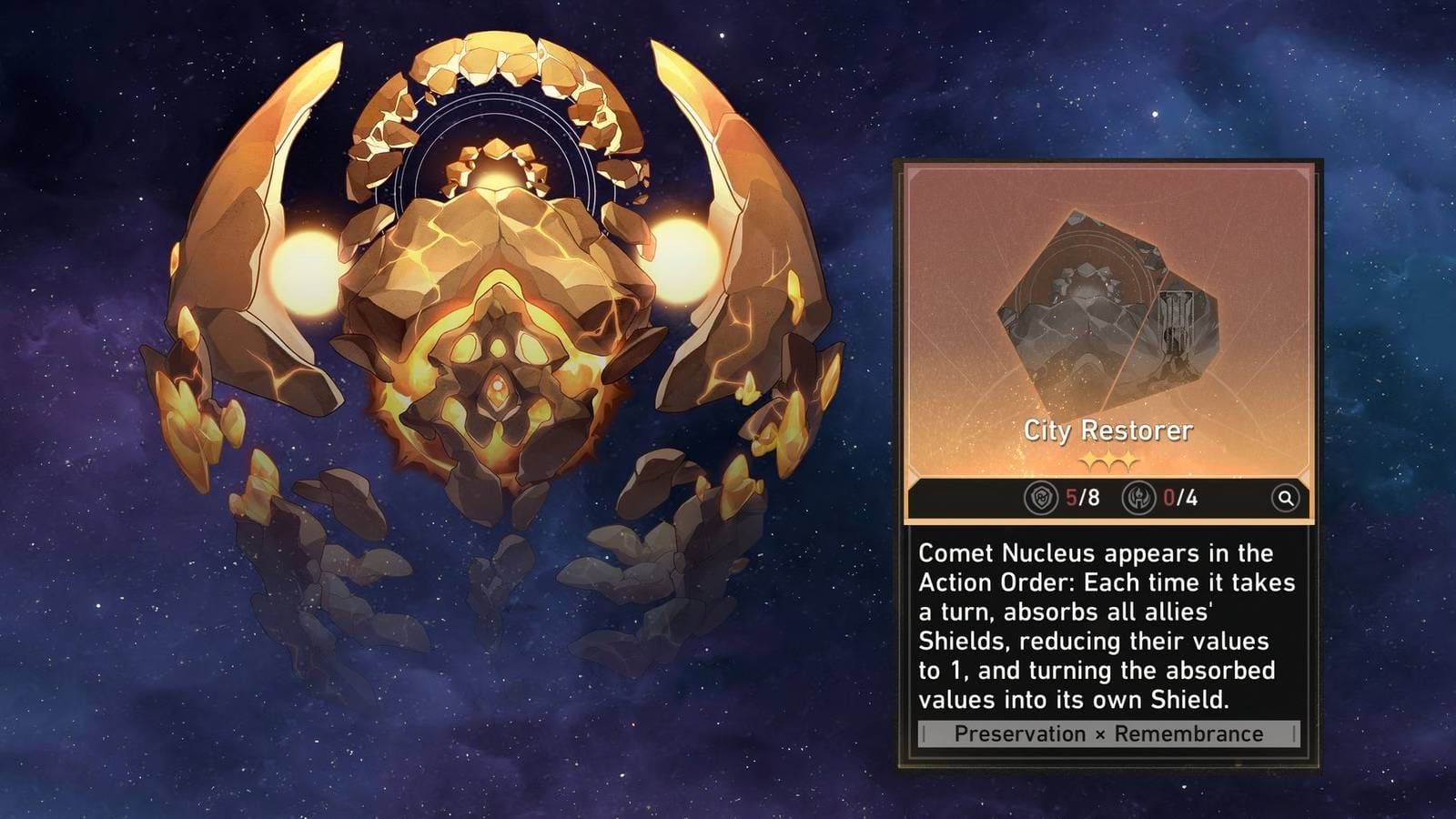 Écran de sélection des Équations de l'Univers Divergent de Honkai Star Rail montrant les options de rang S