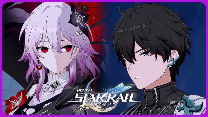 Character artwork showing Evernight and Dan Heng Permansor Terrae from Honkai Star Rail