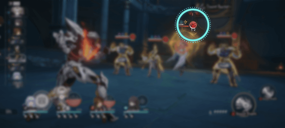 Combat interface showing War Armor system mechanics in Honkai Star Rail
