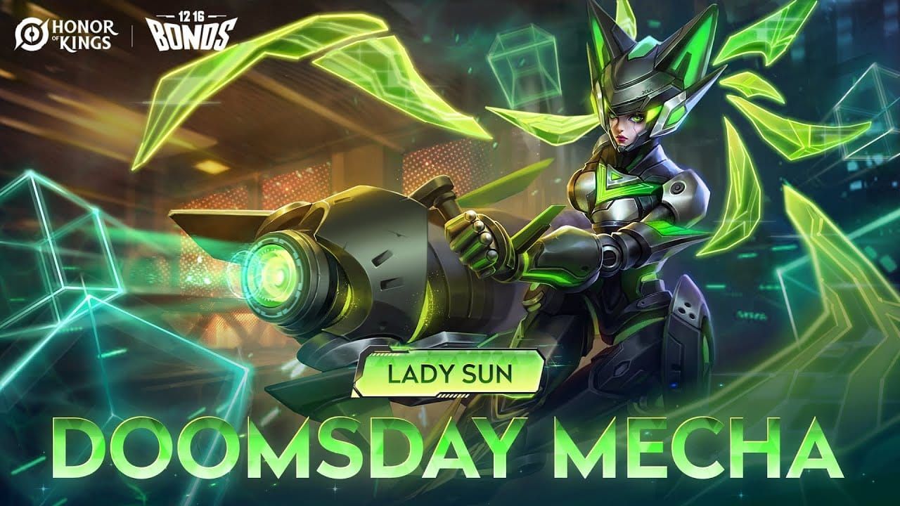 Honor of Kings लेडी सन डूम्सडे मेका लेजेंड स्किन का आधिकारिक आर्टवर्क