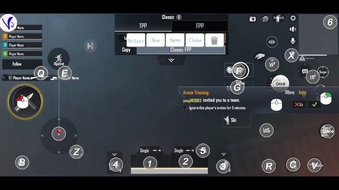 ShootingPlus V3 touch mapping interface overlaid on Honor of Kings game screen