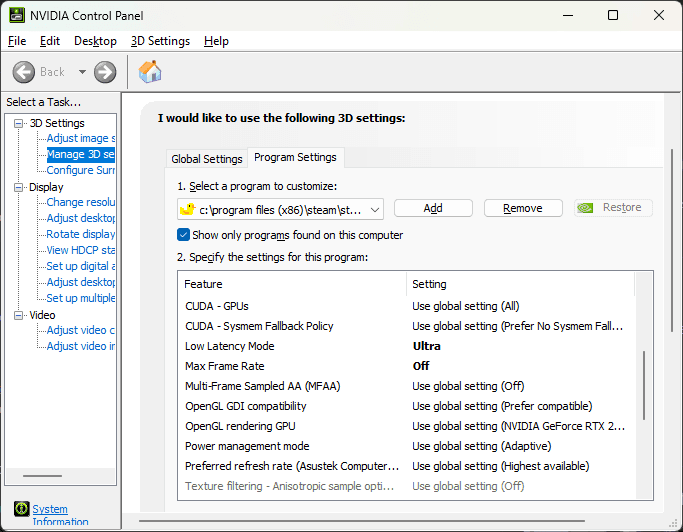 RivaTuner Statistics Server interface showing temperature monitoring during Genshin Impact gameplay