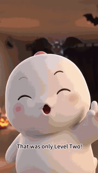 Clip animado del teaser oficial de Halloween de Bigo Live que muestra a streamers con disfraces y maquillaje de Halloween en salas en directo con efectos de calabazas