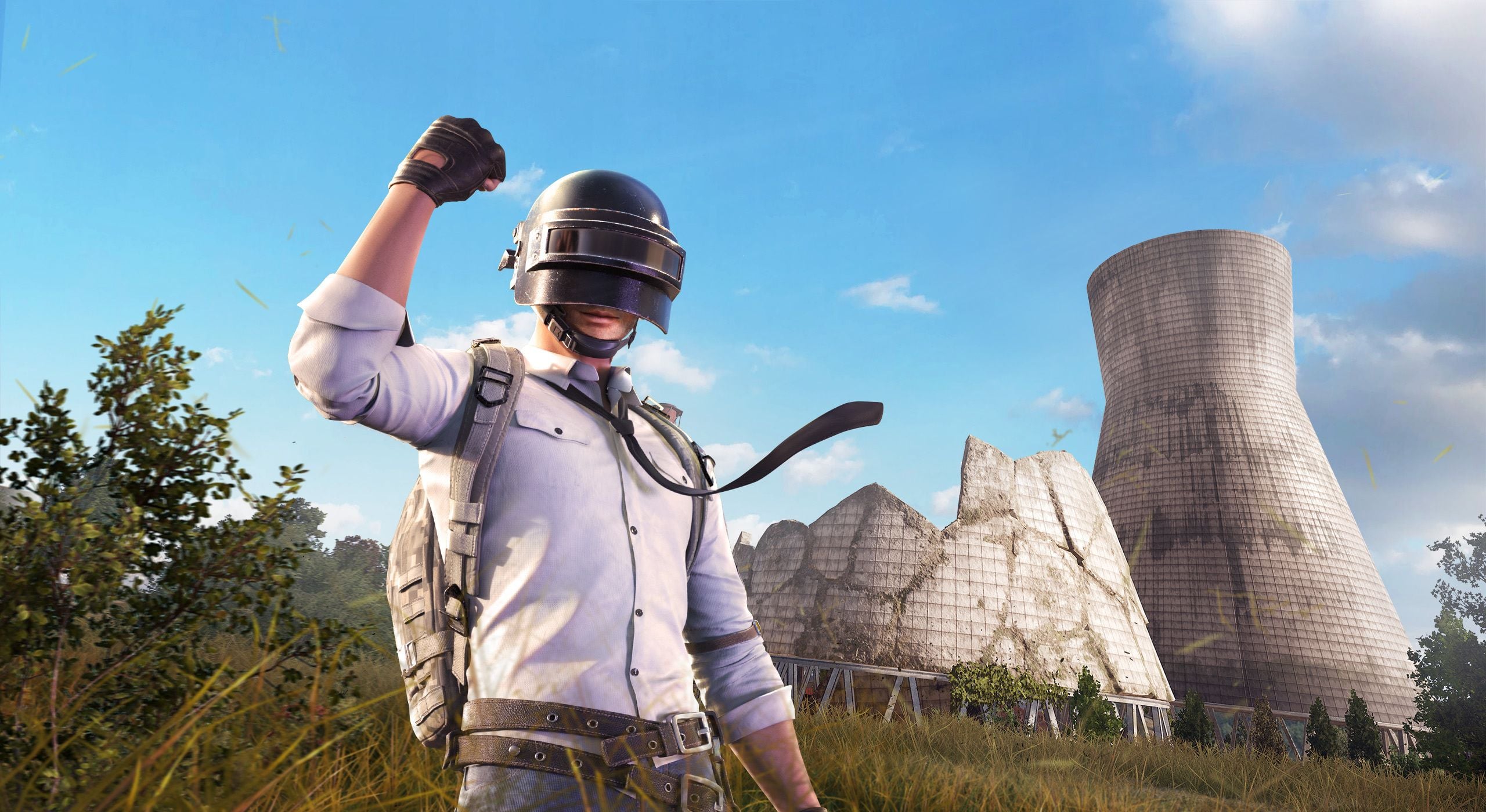 Art officiel d'Erangel sur PUBG MOBILE. Le gyroscope gère la dispersion verticale ; le pouce droit corrige uniquement la dérive