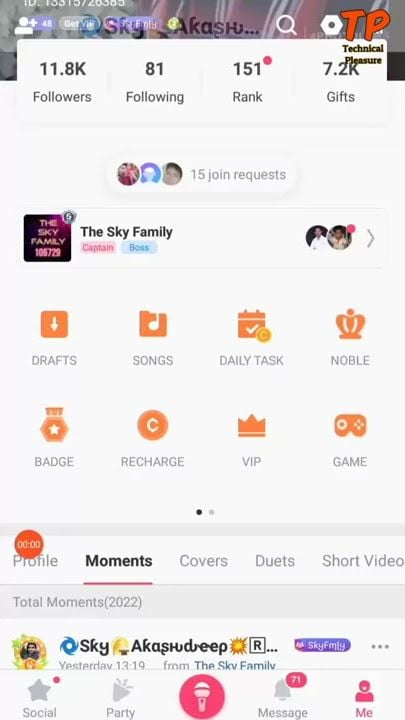 StarMaker 每日任务与连签奖励面板