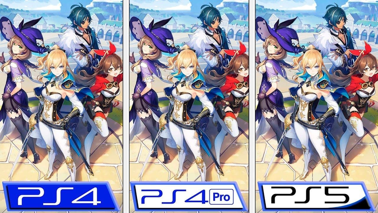 Performance comparison between PS5 and PS4 Pro versions of Genshin Impact