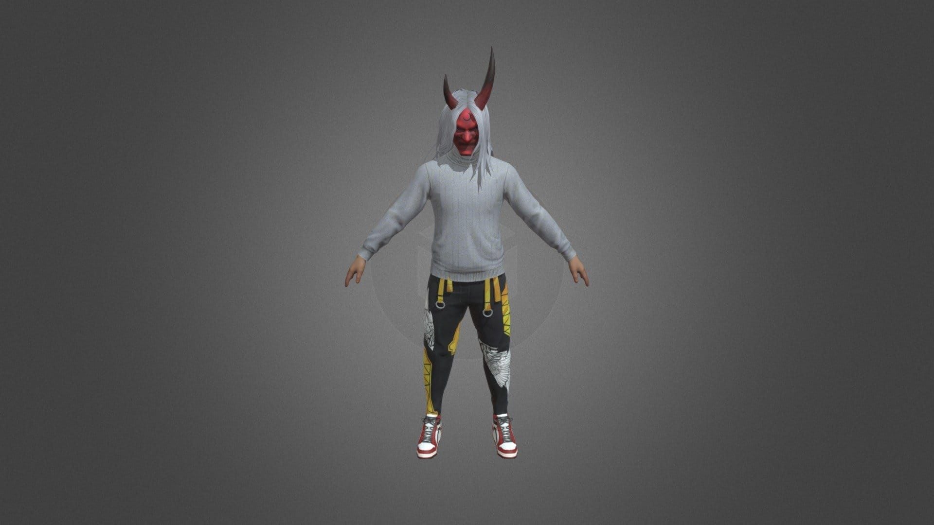 Free Fire 赛博武士角色套装原画