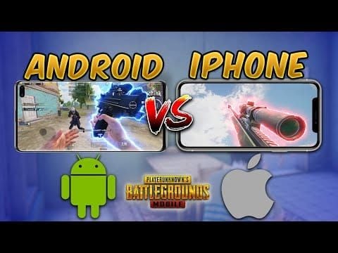 PUBG Mobile gameplay comparison between iPhone 16 Pro and Snapdragon 8 Gen 3 device showing performance differences