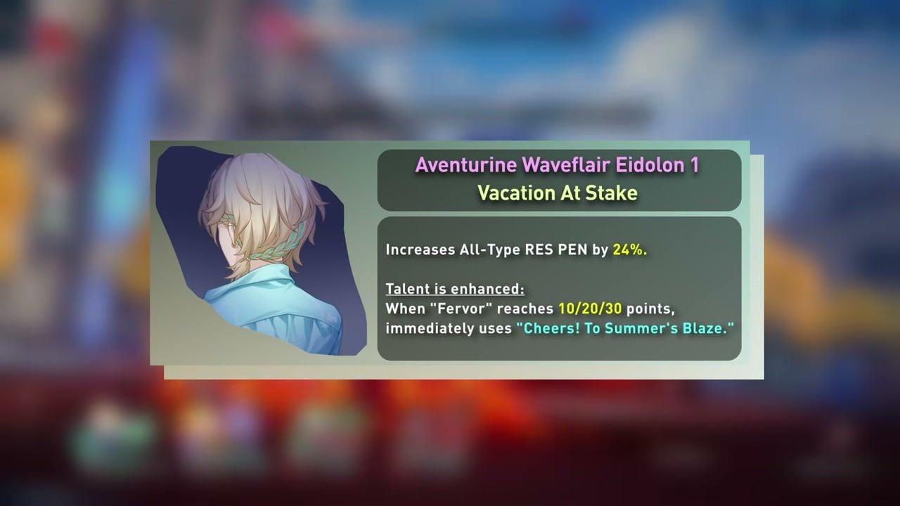 Eidolon 1 Vacation At Stake di Aventurine Waveflair RES PEN