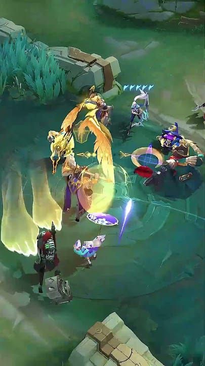 Mobile Legends Freya ultimate skill transformation showing weapon merge and Valkyrie form activation