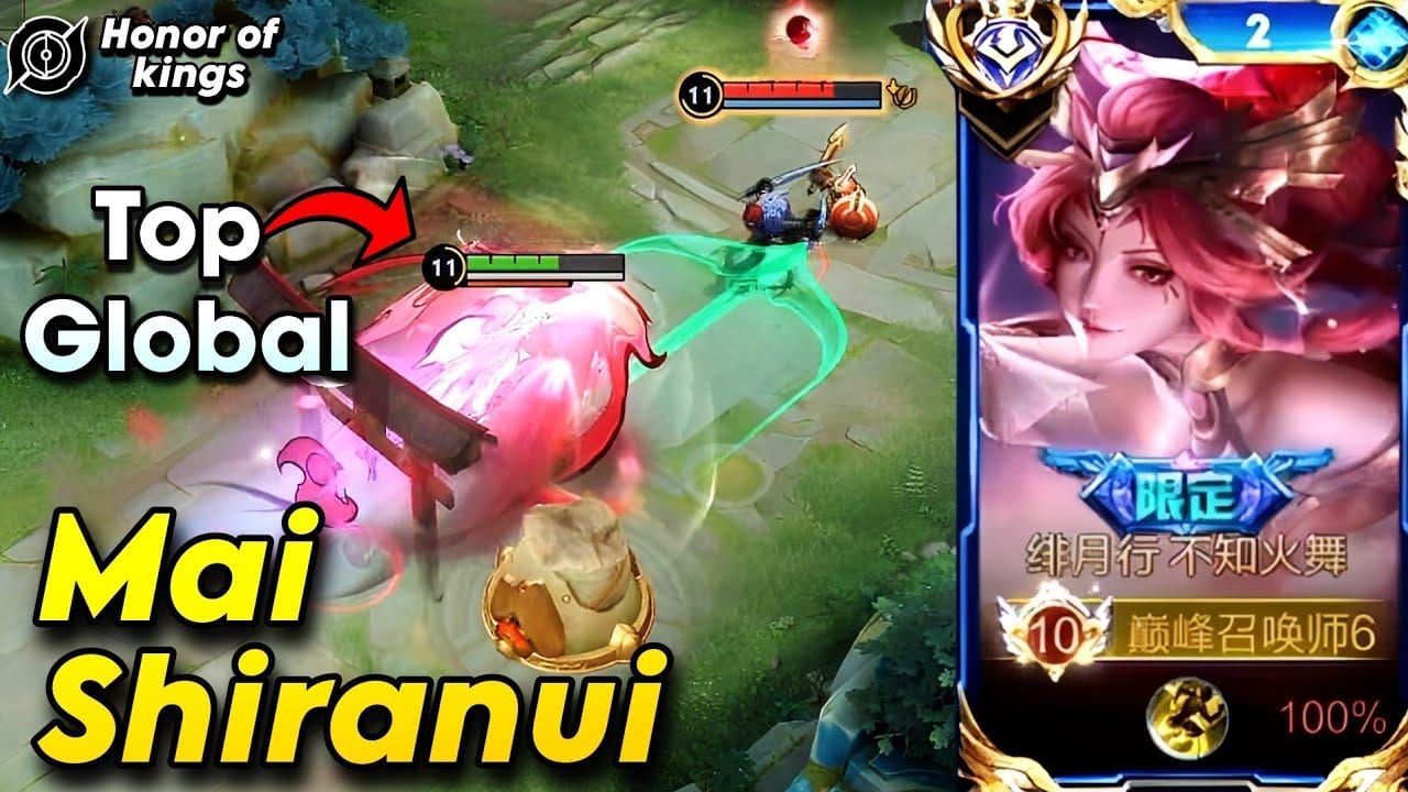 不知火舞在《Honor of Kings》遊戲中施放技能的圖片