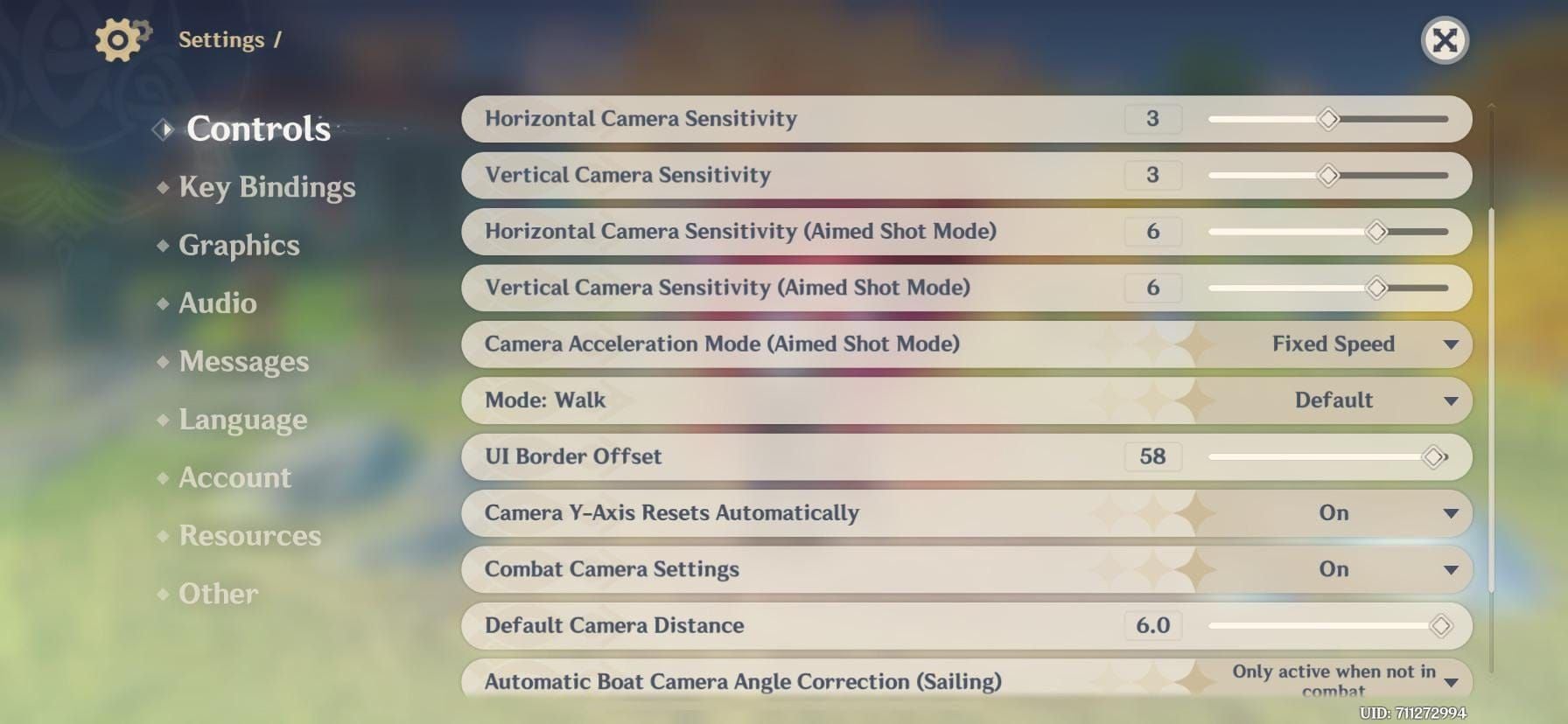 Menu kawalan mudah alih Genshin Impact dengan thumbstick yang dipetakan semula dan HUD padat untuk permainan Abyss yang tepat