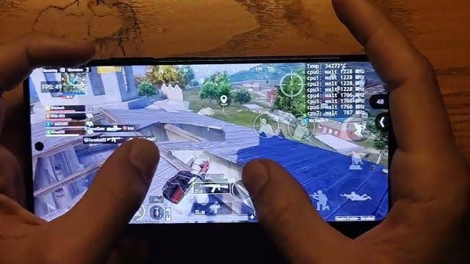 Device temperature chart during PUBG Mobile 120 FPS gaming session