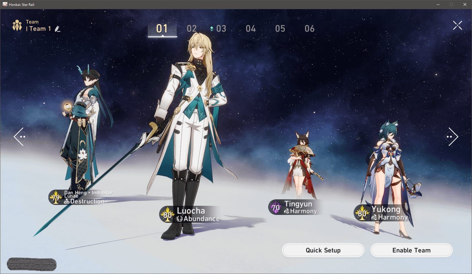 Honkai Star Rail featured 4-stars Tingyun, Yukong, Dan Heng comparison