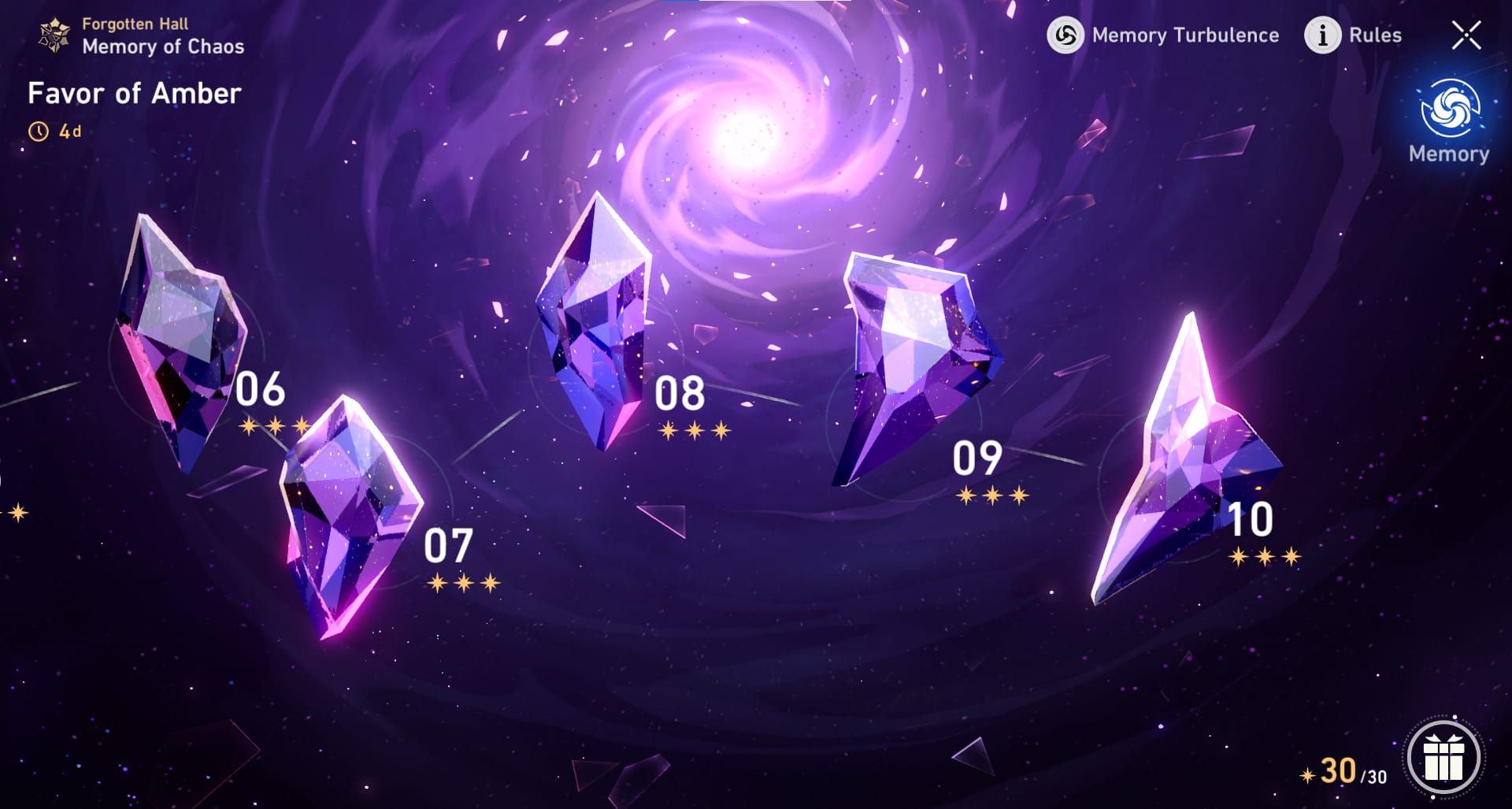 Capture d'écran de la Mémoire du chaos étage 12 avec Bronya utilisant Danse ! Danse ! Danse !