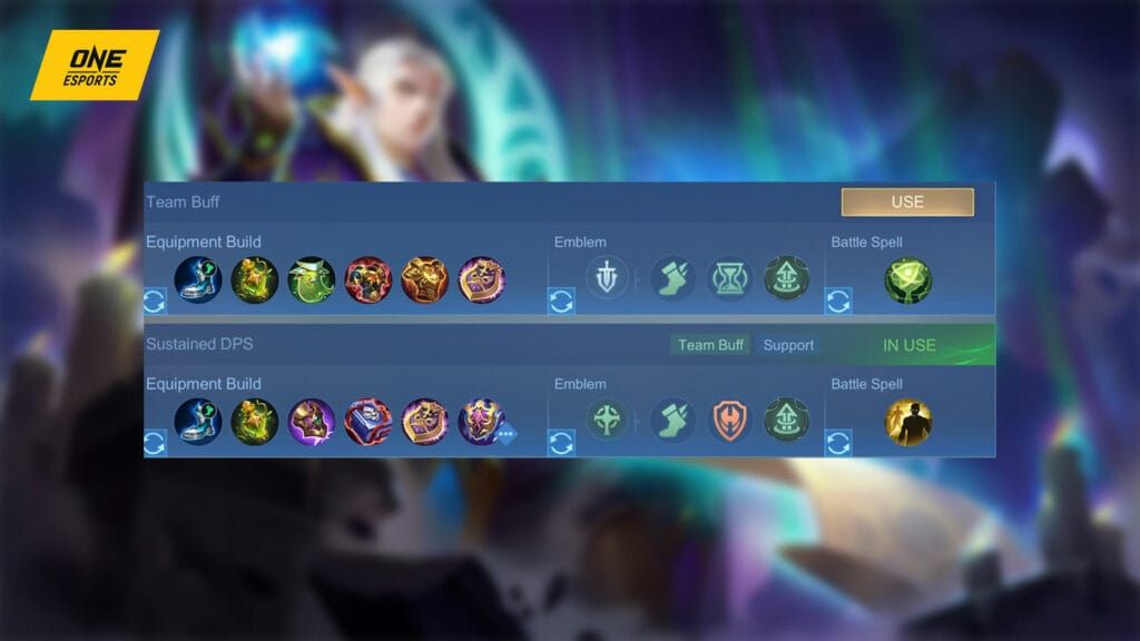 Mobile Legends Bang Bang Estes held met complete roam support item build inclusief Enchanted Talisman, Oracle, Dominance Ice, Fleeting Time en Immortality