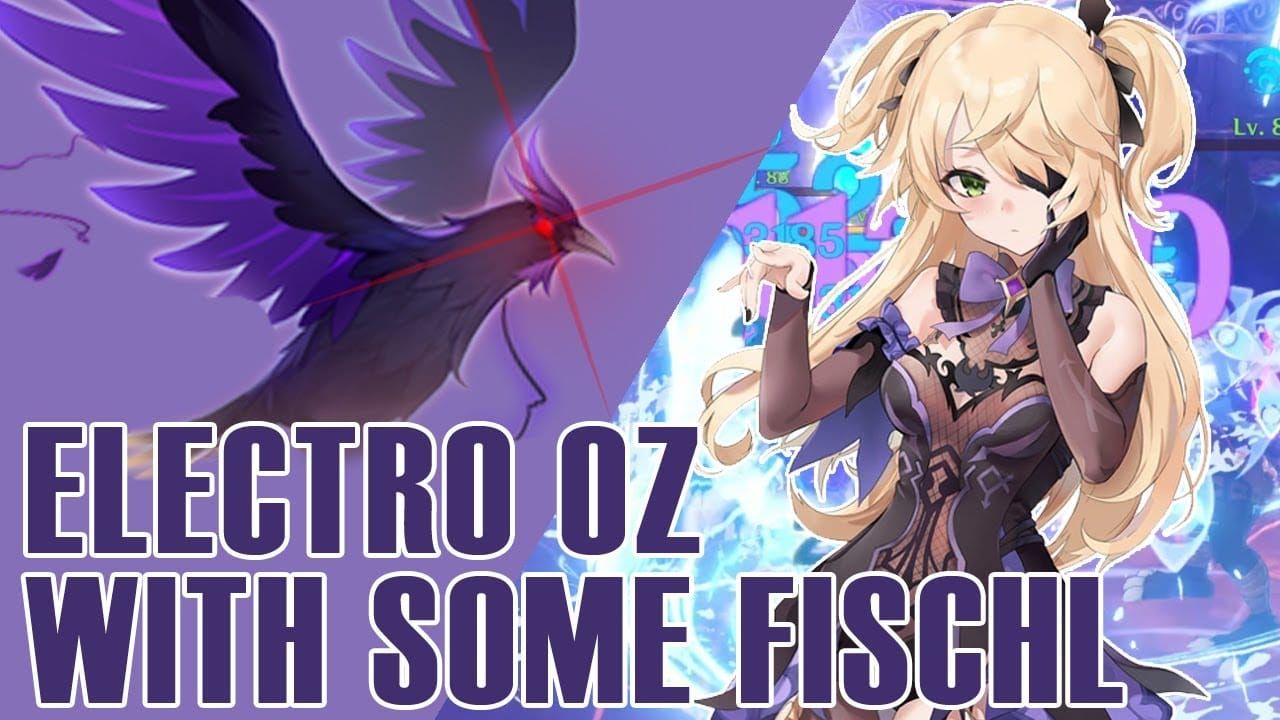 Karakter Fischl dengan Oz yang dipanggil menunjukkan aplikasi Electro